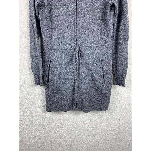 DAKINI Womens Wool Cashmere Gray Hooded Zip Up Sweater Size Small - Picture 4 of 9